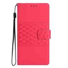 For Xiaomi Poco F6 Pro Diamond Embossed Skin Feel Leather Phone Case(Red) - 2