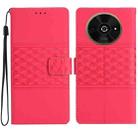 For Xiaomi Poco C61 Diamond Embossed Skin Feel Leather Phone Case(Red) - 1