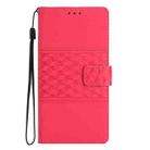 For Xiaomi Poco X6 Diamond Embossed Skin Feel Leather Phone Case(Red) - 2