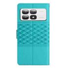 For Xiaomi 14T Pro Diamond Embossed Skin Feel Leather Phone Case(Blue) - 3