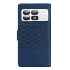 For Xiaomi 14T Pro Diamond Embossed Skin Feel Leather Phone Case(Dark Blue) - 3