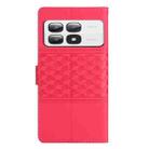 For Xiaomi 14T Pro Diamond Embossed Skin Feel Leather Phone Case(Red) - 3