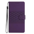 For Sharp Basio active SHG09 Diamond Embossed Skin Feel Leather Phone Case(Purple) - 2