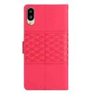 For Sharp Basio active SHG09 Diamond Embossed Skin Feel Leather Phone Case(Red) - 3