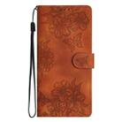 For Samsung Galaxy A06 4G Cherry Blossom Butterfly Skin Feel Embossed PU Phone Case(Brown) - 2