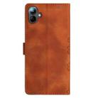 For Samsung Galaxy A06 4G Cherry Blossom Butterfly Skin Feel Embossed PU Phone Case(Brown) - 3