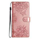 For Samsung Galaxy A06 4G Cherry Blossom Butterfly Skin Feel Embossed PU Phone Case(Rose Gold) - 2