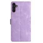 For Samsung Galaxy A16 5G Cherry Blossom Butterfly Skin Feel Embossed PU Phone Case(Purple) - 3