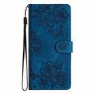 For Samsung Galaxy A16 5G Cherry Blossom Butterfly Skin Feel Embossed PU Phone Case(Blue) - 2