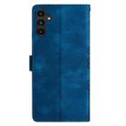 For Samsung Galaxy A16 5G Cherry Blossom Butterfly Skin Feel Embossed PU Phone Case(Blue) - 3