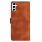 For Samsung Galaxy A17 5G Cherry Blossom Butterfly Skin Feel Embossed PU Phone Case(Brown) - 3