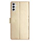For Samsung Galaxy A17 5G Cherry Blossom Butterfly Skin Feel Embossed PU Phone Case(Gold) - 3