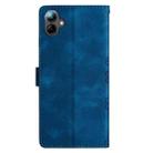 For Samsung Galaxy A07 5G Cherry Blossom Butterfly Skin Feel Embossed PU Phone Case(Blue) - 3