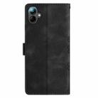 For Samsung Galaxy A07 5G Cherry Blossom Butterfly Skin Feel Embossed PU Phone Case(Black) - 3