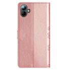 For Samsung Galaxy A07 5G Cherry Blossom Butterfly Skin Feel Embossed PU Phone Case(Rose Gold) - 3