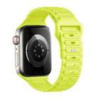 For Apple Watch SE 2023 40mm Tri-beads Loop Buckle Silicone Watch Band(Fluorescent Green) - 1