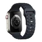 For Apple Watch Ultra 2 49mm Tri-beads Loop Buckle Silicone Watch Band(Midnight) - 1