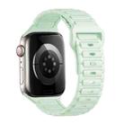 For Apple Watch Series 9 45mm Tri-beads Loop Buckle Silicone Watch Band(Light Mint) - 1