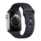 For Apple Watch Series 9 41mm Tri-beads Loop Buckle Silicone Watch Band(Midnight) - 1
