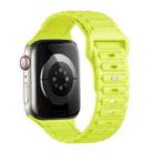 For Apple Watch Series 8 41mm Tri-beads Loop Buckle Silicone Watch Band(Fluorescent Green) - 1