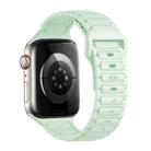 For Apple Watch SE 2022 40mm Tri-beads Loop Buckle Silicone Watch Band(Light Mint) - 1