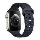 For Apple Watch SE 2022 44mm Tri-beads Loop Buckle Silicone Watch Band(Midnight) - 1