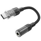 hoco LS37 Spirit Transparent Type-C to 3.5mm Digital Audio Adapter Cable(Black) - 2