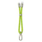 hoco GH5 USB-C / Type-C to 8 Pin Elegant Series Rechargeable Wristband Phone Lanyard(Fluorescent Green) - 1