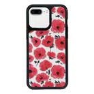 For iPhone 7 Plus / 8 Plus Exclusive Design Style PC Full Coverage Pattern Phone Case(Red Watercolor Flowers) - 1