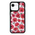 For iPhone 7 / 8 / SE 2020 2022 Exclusive Design Style PC Full Coverage Pattern Phone Case(Red Watercolor Flowers) - 1