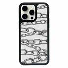 For iPhone 15 Pro Exclusive Design Style PC Full Coverage Pattern Phone Case(Metal Chain) - 1