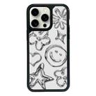 For iPhone 15 Pro Exclusive Design Style PC Full Coverage Pattern Phone Case(Metal Smile) - 1