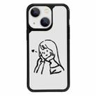 For iPhone 15 Plus Exclusive Design Style PC Full Coverage Pattern Phone Case(Girl) - 1