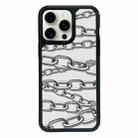 For iPhone 14 Pro Max Exclusive Design Style PC Full Coverage Pattern Phone Case(Metal Chain) - 1