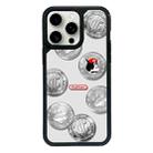 For iPhone 13 Pro Exclusive Design Style PC Full Coverage Pattern Phone Case(Silver Coin Cat) - 1