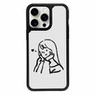 For iPhone 13 Pro Exclusive Design Style PC Full Coverage Pattern Phone Case(Girl) - 1