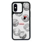 For iPhone X / XS Exclusive Design Style PC Full Coverage Pattern Phone Case(Silver Coin Cat) - 1