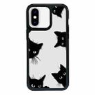 For iPhone X / XS Exclusive Design Style PC Full Coverage Pattern Phone Case(Black Cat) - 1