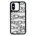 For iPhone X / XS Exclusive Design Style PC Full Coverage Pattern Phone Case(Metal Chain) - 1