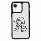 For iPhone XR Exclusive Design Style PC Full Coverage Pattern Phone Case(Girl) - 1