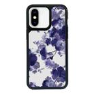 For iPhone XS Max Exclusive Design Style PC Full Coverage Pattern Phone Case(Purple Watercolor Flowers) - 1