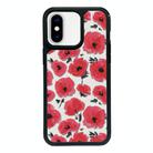 For iPhone XS Max Exclusive Design Style PC Full Coverage Pattern Phone Case(Red Watercolor Flowers) - 1