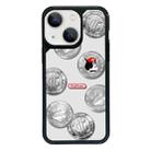 For iPhone 13 mini Exclusive Design Style PC Full Coverage Pattern Phone Case(Silver Coin Cat) - 1