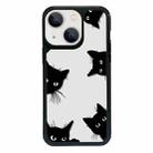 For iPhone 13 mini Exclusive Design Style PC Full Coverage Pattern Phone Case(Black Cat) - 1