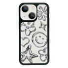 For iPhone 13 mini Exclusive Design Style PC Full Coverage Pattern Phone Case(Metal Smile) - 1