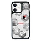 For iPhone 12 mini Exclusive Design Style PC Full Coverage Pattern Phone Case(Silver Coin Cat) - 1