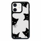 For iPhone 12 mini Exclusive Design Style PC Full Coverage Pattern Phone Case(Black Cat) - 1