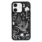 For iPhone 12 mini Exclusive Design Style PC Full Coverage Pattern Phone Case(Island Black) - 1
