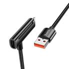 hoco U135 USB  to 8 Pin, USB-C / Type-C Incredible 2 in 1 Charging Data Cable, Length:1m(Black) - 2