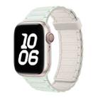 For Apple Watch Ultra 2 49mm Tri-beads Magnetic Hoop Silicone Watch Band(Light Mint Starlight) - 1